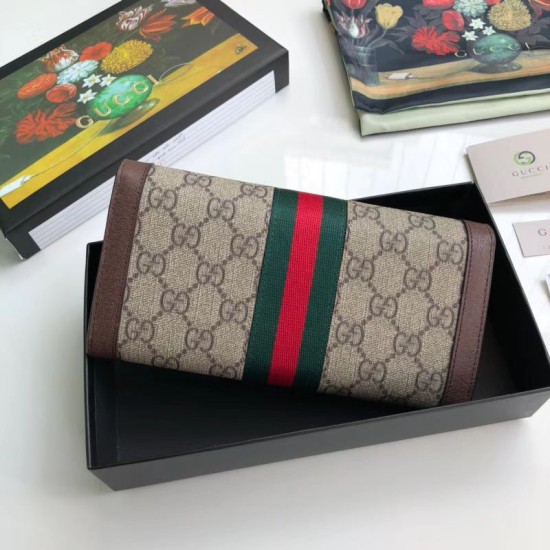 Replica Gucci Ophidia GG Continental Wallet 523153 Brown Replica Gucci Ophidia GG Continental Wallet 523153 Brown