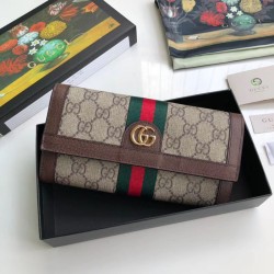 Replica Gucci Ophidia GG Continental Wallet 523153 Brown