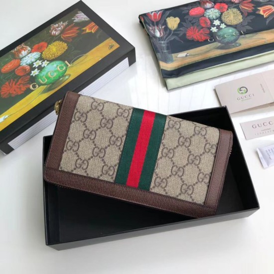 Fake Gucci Ophidia GG Zip Around Wallet 523154 Brown Replica Replica Gucci Ophidia GG Zip Around Wallet 523154 Brown
