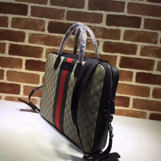 Replica Gucci Web GG Supreme Briefcase 387102 Fake Gucci Web GG Supreme Briefcase 387102 Replica