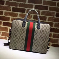Fake Gucci Web GG Supreme Briefcase 387102 Replica
