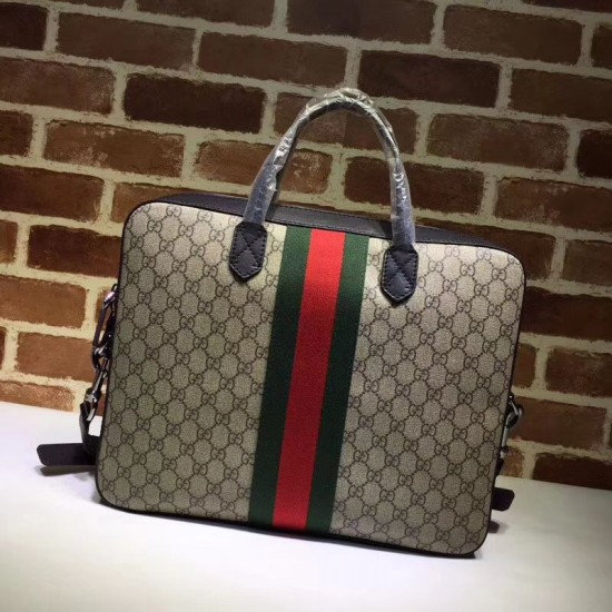Replica Gucci Web GG Supreme Briefcase 387102 Fake Gucci Web GG Supreme Briefcase 387102 Replica