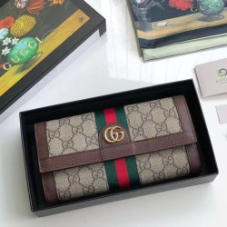 Replica Gucci Ophidia GG Continental Wallet 523153 Brown
