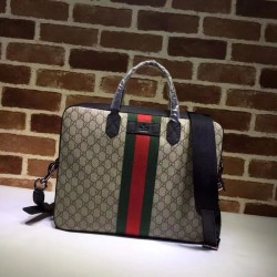 Fake Gucci Web GG Supreme Briefcase 387102 Replica