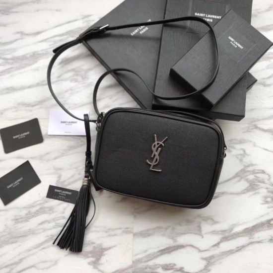 Replica YSL Saint Laurent Medium LouLou Chain Bag Smooth Leather Black Fake YSL Saint Laurent Medium LouLou Chain Bag Smooth Leather Black Replica