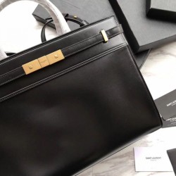Replica YSL Saint Laurent Small Manhattan Top Handle Bag Black