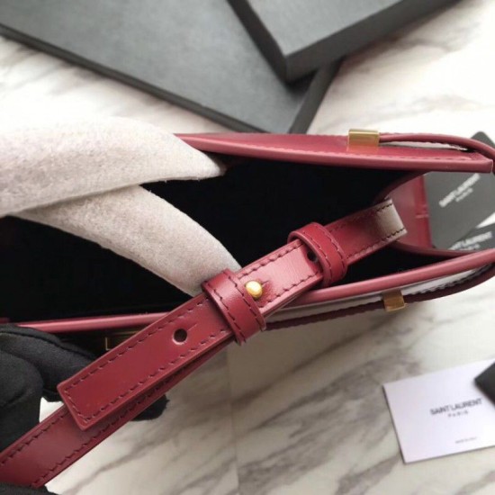 Replica YSL Saint Laurent Small Manhattan Top Handle Bag Red