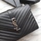 Replica YSL Saint Laurent Envelope Small Bag Grain Embossed Silver Hardware Fake YSL Saint Laurent Envelope Small Bag Grain Embossed Silver Hardware Replica