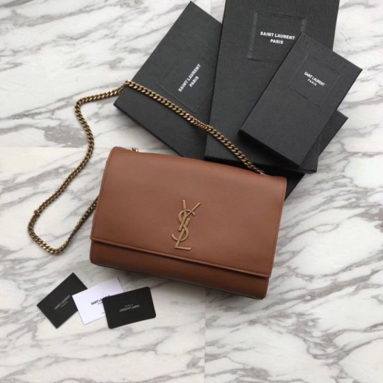 Replica YSL Saint Laurent Medium Reversible Kate Suede and Smooth Leather Brown Replica YSL Saint Laurent Medium Reversible Kate Suede and Smooth Leather Brown
