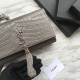 Replica Saint Laurent Medium Kate Monogram Crocodile Leather Shoulder Bag Gray Replica Saint Laurent Medium Kate Monogram Crocodile Leather Shoulder Bag Gray