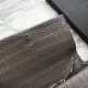 Replica Saint Laurent Medium Kate Monogram Crocodile Leather Shoulder Bag Gray Replica Saint Laurent Medium Kate Monogram Crocodile Leather Shoulder Bag Gray