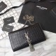 Replica Saint Laurent Medium Kate Monogram Crocodile Leather Shoulder Bag Black Fake Saint Laurent Medium Kate Monogram Crocodile Leather Shoulder Bag Black Replica