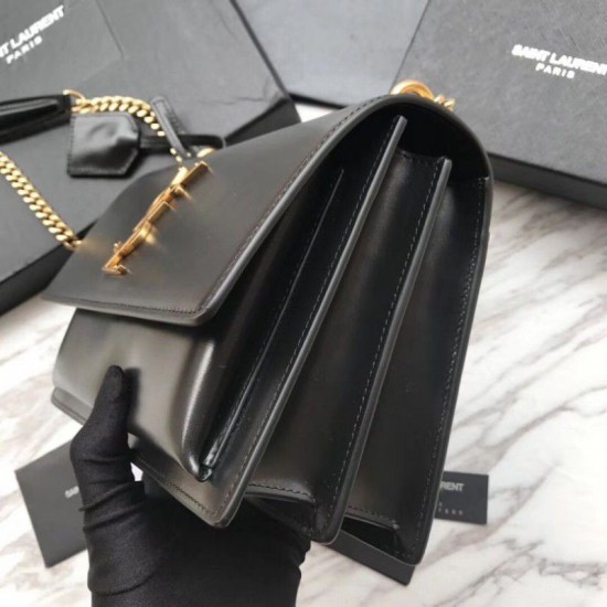 Fake YSL Saint Laurent Sunset Medium Smooth leather Back Gold Hardware Replica Replica YSL Saint Laurent Sunset Medium Smooth leather Back Gold Hardware