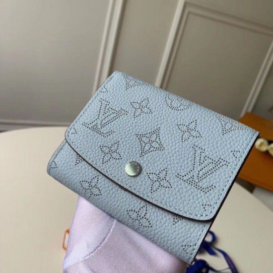 Fake Louis Vuitton Iris Compact Wallet Mahina Leather M67406 Replica