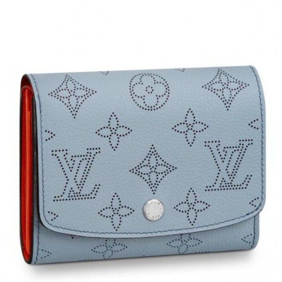 Fake Louis Vuitton Iris Compact Wallet Mahina Leather M67406 Replica