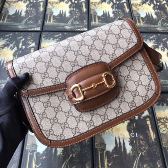 Fake Gucci Online Exclusive Preview 1955 Horsebit Bag Coffee Replica