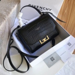 Replica Givenchy Eden Mini Crocodile Pattern Bag Black
