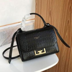 Replica Givenchy Eden Mini Crocodile Pattern Bag Black