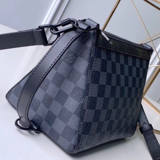 Fake Louis Vuitton Triangle Shaped Damier Graphite Bag M54330 Replica
