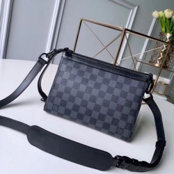 Fake Louis Vuitton Triangle Shaped Damier Graphite Bag M54330 Replica