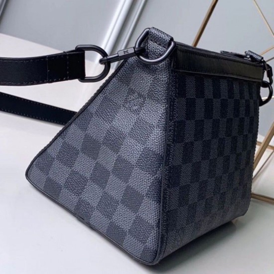 Fake Louis Vuitton Triangle Shaped Damier Graphite Bag M54330 Replica