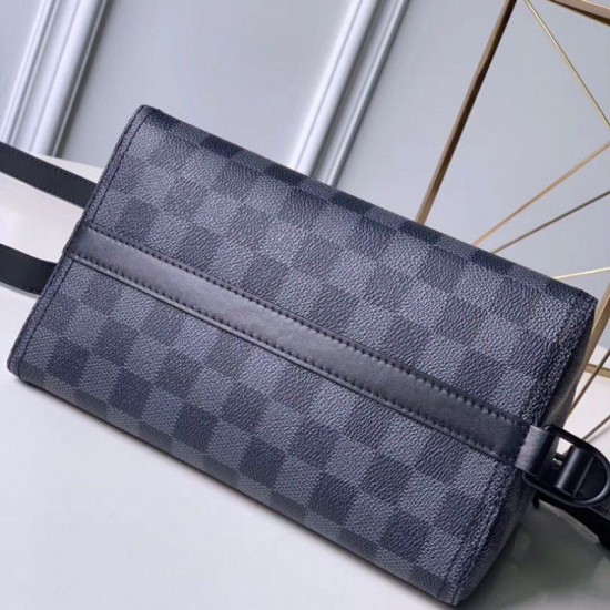 Fake Louis Vuitton Triangle Shaped Damier Graphite Bag M54330 Replica