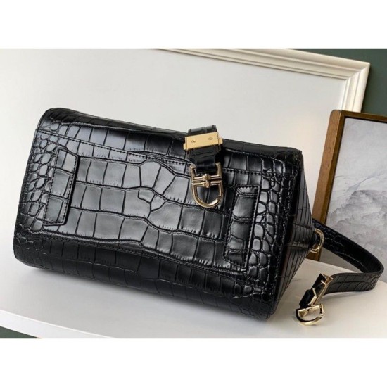 Fake Givenchy Antigona Crocodile Pattern Tote Handle Bag Black Replica Fake Givenchy Antigona Crocodile Pattern Tote Handle Bag Black Replica