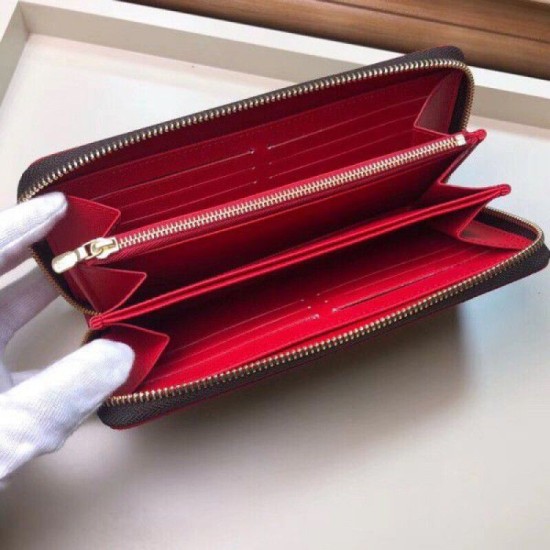 Fake Louis Vuitton Zippy Wallet Damier Ebene Studs N60122 Replica