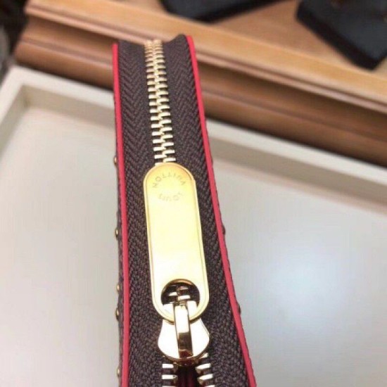 Fake Louis Vuitton Zippy Wallet Damier Ebene Studs N60122 Replica