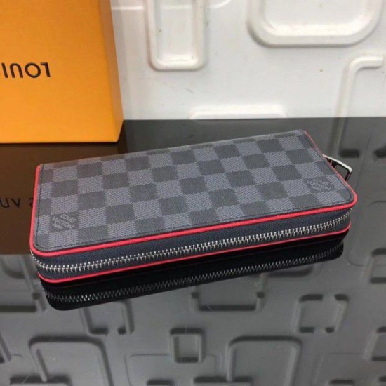 Replica Louis Vuitton Zippy Wallet Vertical Damier Graphite N63304