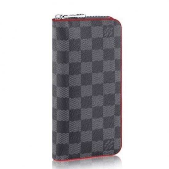 Replica Louis Vuitton Zippy Wallet Vertical Damier Graphite N63304