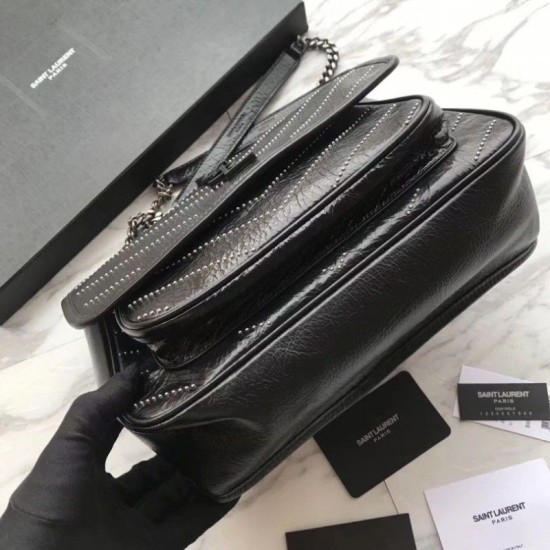 Replica YSL Saint Laurent Medium Niki Chain Bag Black Fake YSL Saint Laurent Medium Niki Chain Bag Black Replica