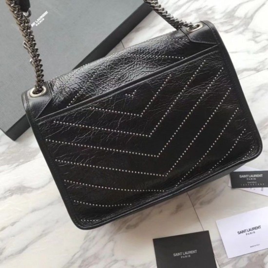 Replica YSL Saint Laurent Medium Niki Chain Bag Black Fake YSL Saint Laurent Medium Niki Chain Bag Black Replica