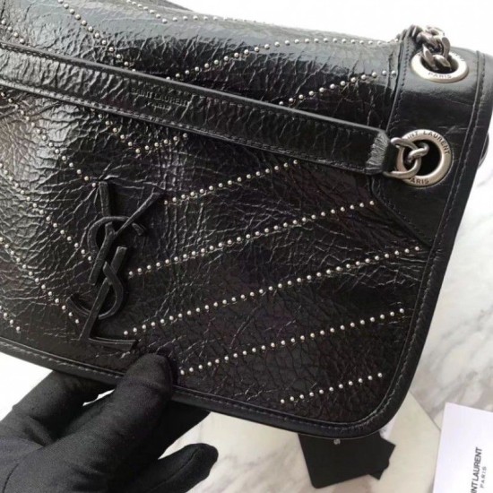 Replica YSL Saint Laurent Medium Niki Chain Bag Black Fake YSL Saint Laurent Medium Niki Chain Bag Black Replica