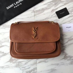 Fake YSL Saint Laurent Medium Niki Chain Bag Brown Replica