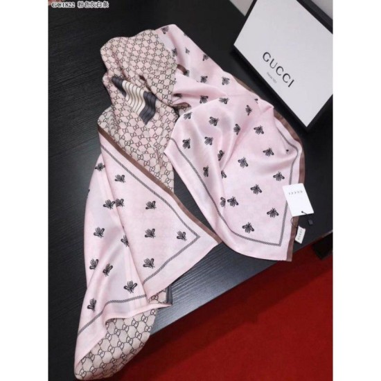 Replica Gucci Bee Cashmere Silk Scarf Black
