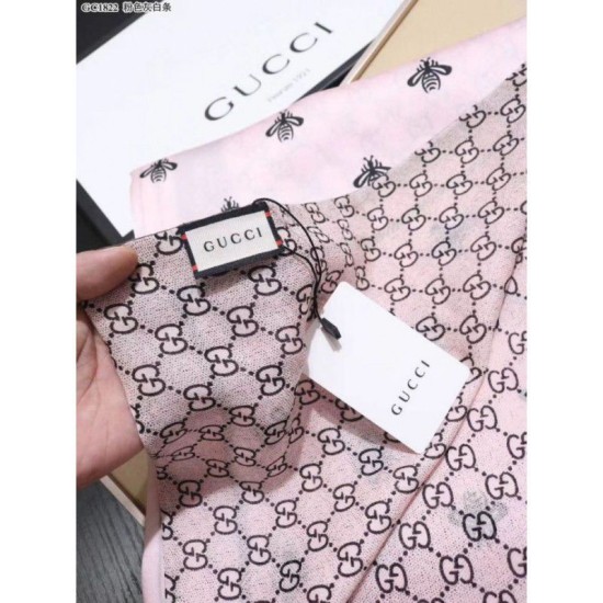 Replica Gucci Bee Cashmere Silk Scarf Black