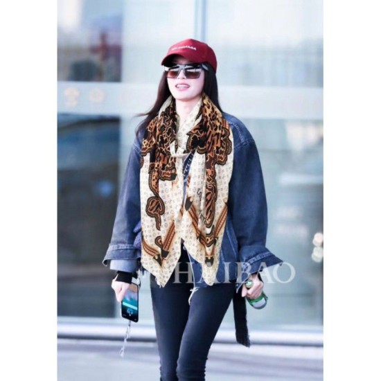 Replica Louis Vuitton Monogram Cashmere Silk Scarves White