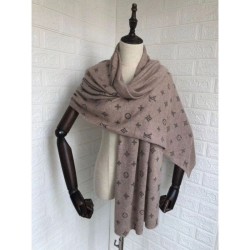 Fake Louis Vuitton Classic Cashmere Scarf Apricot Replica