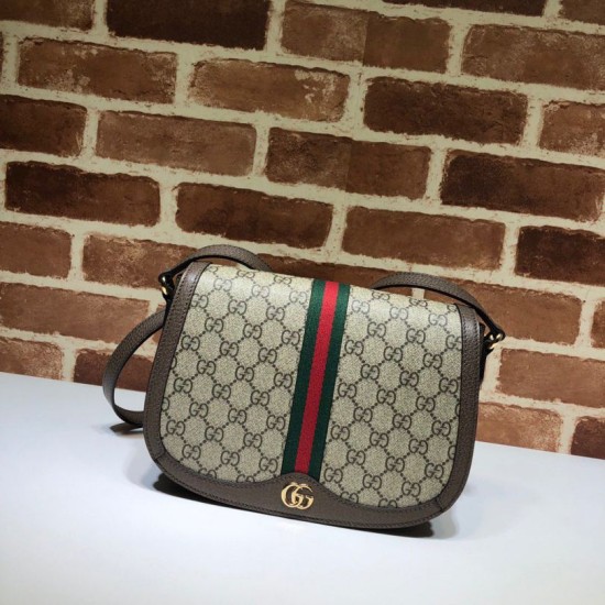 Replica Gucci Ophidia GG small shoulder bag 601044 Dark Coffee