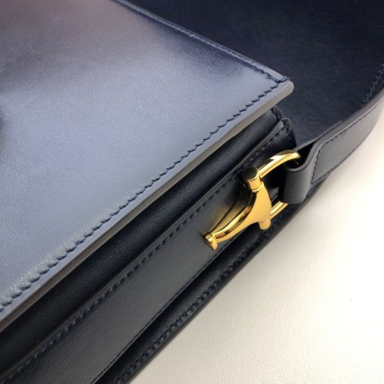 Fake Gucci 1955 Horsebit Small Shoulder Bag 602204 Dark Blue Replica