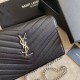 Replica YSL Saint Laurent Monogram Envelope Chain Wallet Grained Leather Black Silver Hardware Replica YSL Saint Laurent Monogram Envelope Chain Wallet Grained Leather Black Silver Hardware