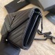 Fake YSL Saint Laurent Monogram Envelope Chain Wallet Grained Leather Black Black Hardware Replica Replica YSL Saint Laurent Monogram Envelope Chain Wallet Grained Leather Black Black Hardware