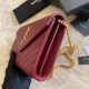 Replica YSL Saint Laurent Monogram Envelope Chain Wallet Grained Leather Claret Fake YSL Saint Laurent Monogram Envelope Chain Wallet Grained Leather Claret Replica