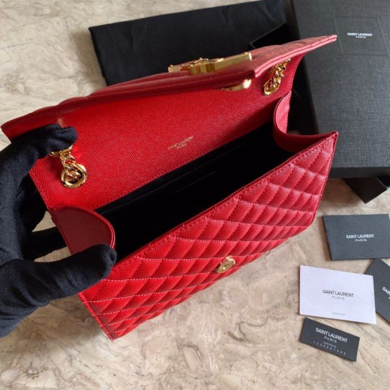 Replica YSL Saint Laurent Medium Envelope Bag Mix Matelasse Red Replica YSL Saint Laurent Medium Envelope Bag Mix Matelasse Red