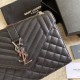 Replica YSL Saint Laurent Medium Envelope Bag Mix Matelasse Black Silver Hardware Fake YSL Saint Laurent Medium Envelope Bag Mix Matelasse Black Silver Hardware Replica