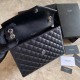 Replica YSL Saint Laurent Medium Envelope Bag Mix Matelasse Black Silver Hardware Fake YSL Saint Laurent Medium Envelope Bag Mix Matelasse Black Silver Hardware Replica