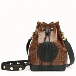 Replica Small Mon Tresor Bucket Fabric Bag Black