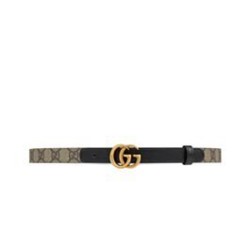 Replica Gucci GG Marmont Thin Belt Black