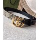 Replica Gucci GG Marmont Thin Belt Black